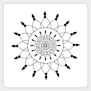 Graphic, geometric decorative, mandalas or henna design in vector. Sticker